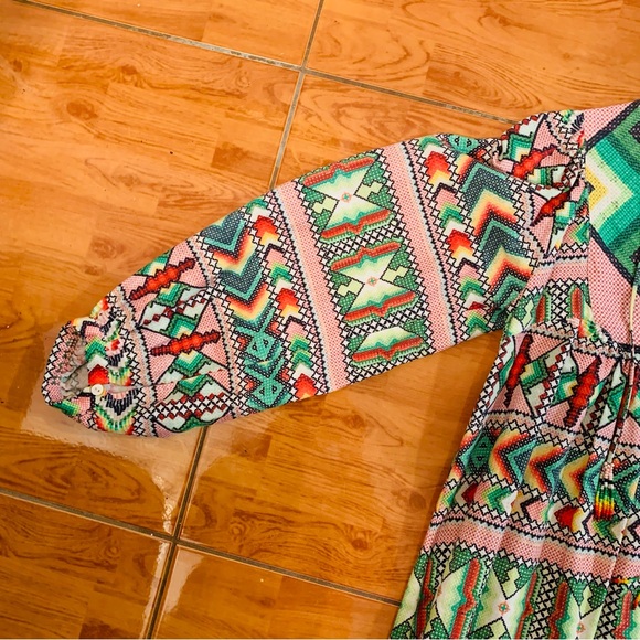 Farm Rio Colorful Geometric Patterned Dress - Picture 15 of 15